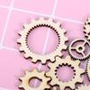 40pcs Wooden Gears Craft Set For Diy Home Decor Kids Handmade Projects Scrapbooking Ornaments Christmas Tags Wooden Crafts