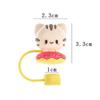 1Pc Silikon Abdichtung Stroh Stecker Wiederverwendbare Trinken Staub Kappe Cartoon Stecker Tipps Abdeckung Anzug Küche Tasse Diy Zubehör