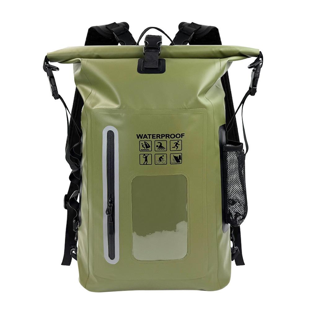 Dry And Wet Separation Waterproof Outdoor Sports Backpack, Fishing And Camping Creek Traceability Bag, Swimming And Rafting Waterproof Backpack.