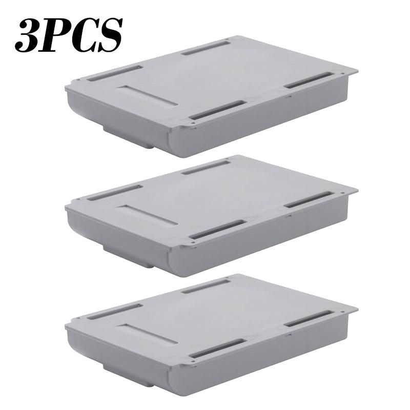 Self Stick Pencil Tray Under Desk Drawer Storage Box Hidden Stationery Organizer Stand For Pens Office Home Storage Organizer