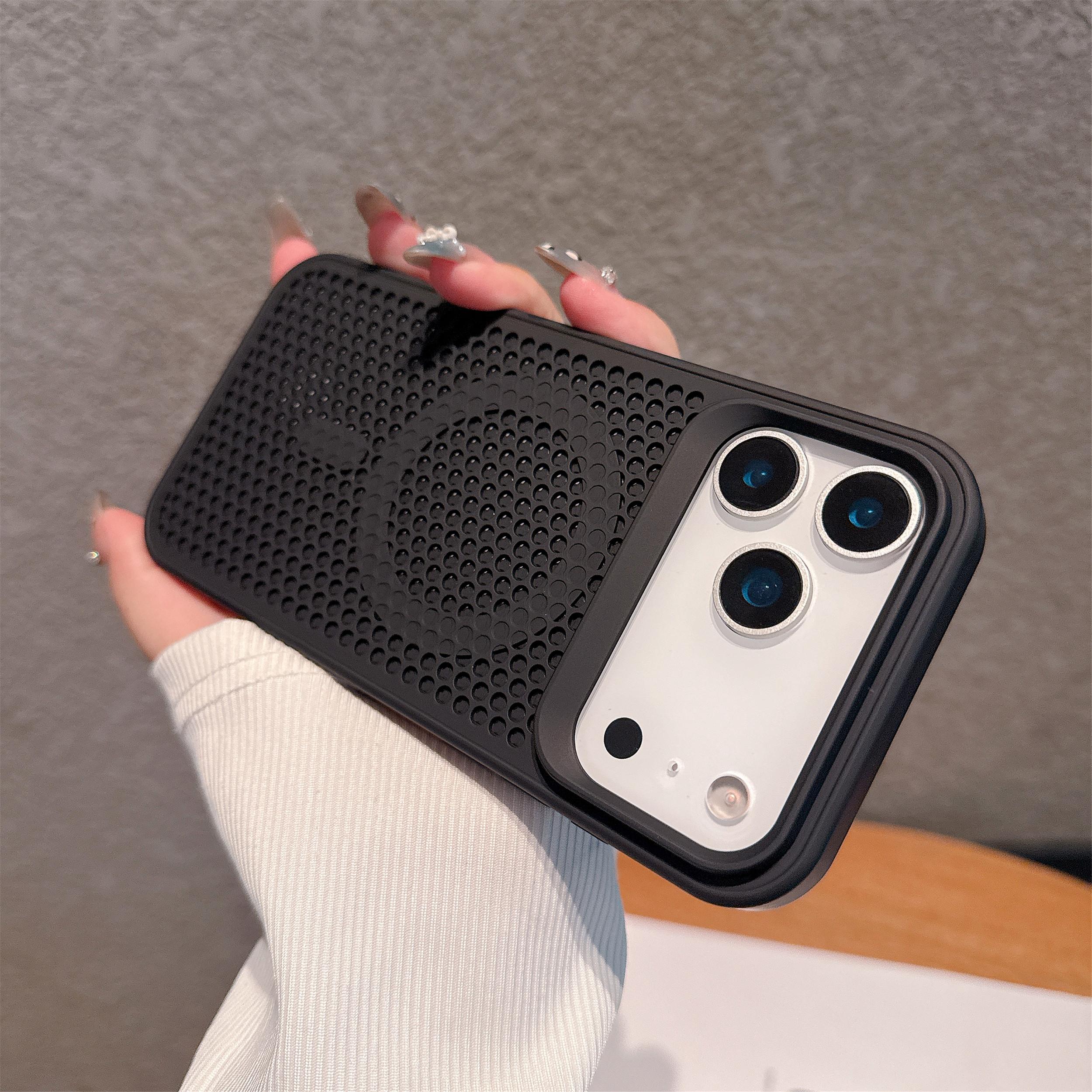 Warmteafvoerende Mesh voor Magsafe Draadloze Oplaadcase voor iPhone 17 16 15 14 Plus 13 12 Pro Max 17 Air Ademende Harde Cover iPhone 12