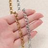 1m 1.4mm Golden Color O Clasp Twist Chain Stainless Steel Chains Links for DIY Jewelry Making Necklace Bracelet Accessories