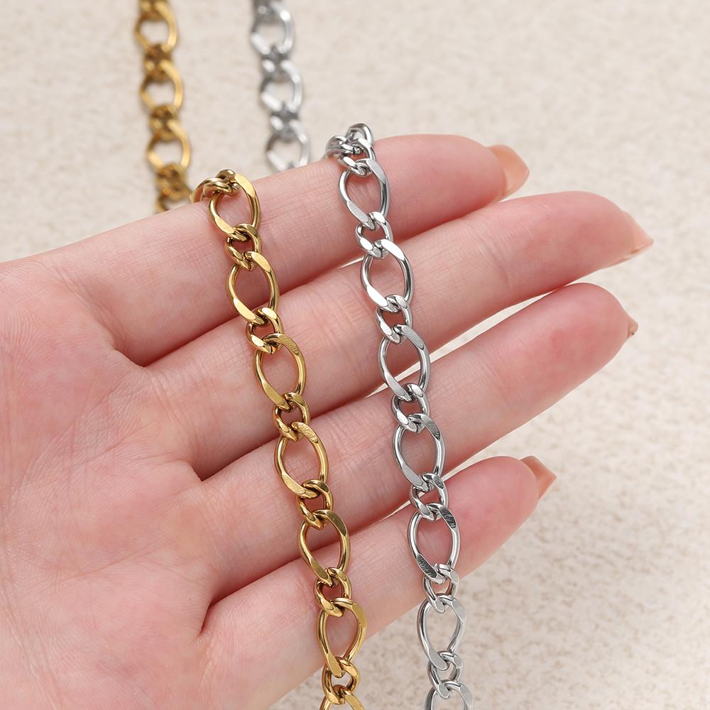 1m 1.4mm Golden Color O Clasp Twist Chain Stainless Steel Chains Links for DIY Jewelry Making Necklace Bracelet Accessories