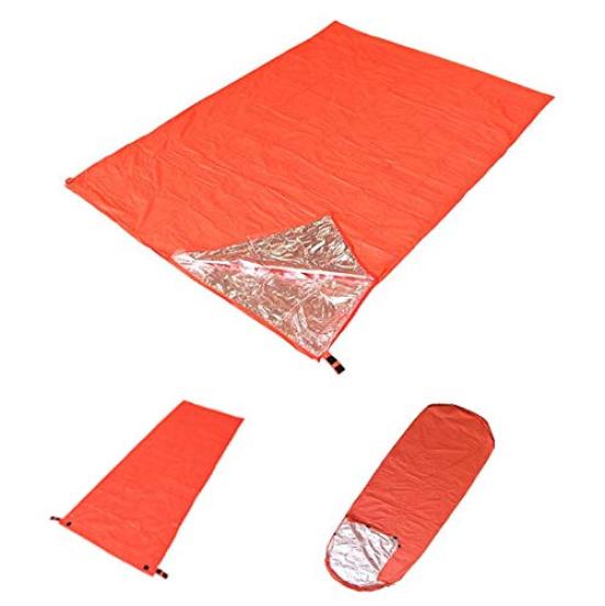 Sleeping Bag for 2 Sleeping Envelope Sleeping Orange People, Bag, Type, Outdoor, Camping, Hiking, Bag, Self-heating Type,