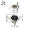 Metal 3 4 5 6 7 8 Pin DIN Female Socket Hulled Panel Mount Chassis Connector Soldering Iron