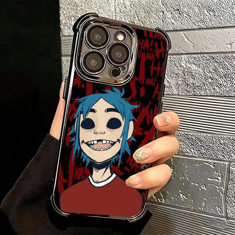G-Gorillaz Anime Weiche Handyhülle Für iPhone 15 16 17 Air 14 Pro Max 16E Plus 13 12 Mini Galvanisiert Anti-Fall Fundas