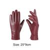 PU Leather Women's Gloves Fleece Lined Winter Warm Gloves Five Finger Gloves  Driving Activity
