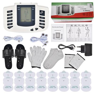 Ganzkörper TENS Muskel Elektrostimulator EMS Akupunktur Massage 16 Pads Digitales Meridian Gerät Komplettset