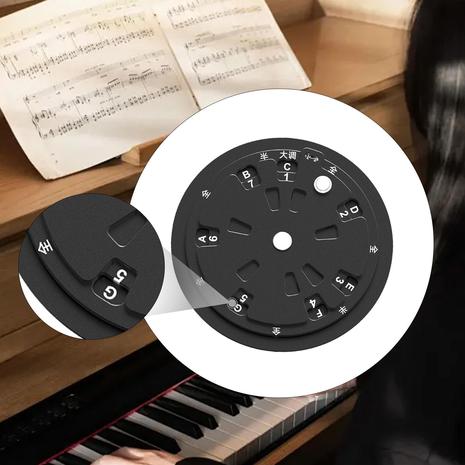 

Round Music Tool Transpose Accessories Portable Circle of Fifths Wheel for Songwriters