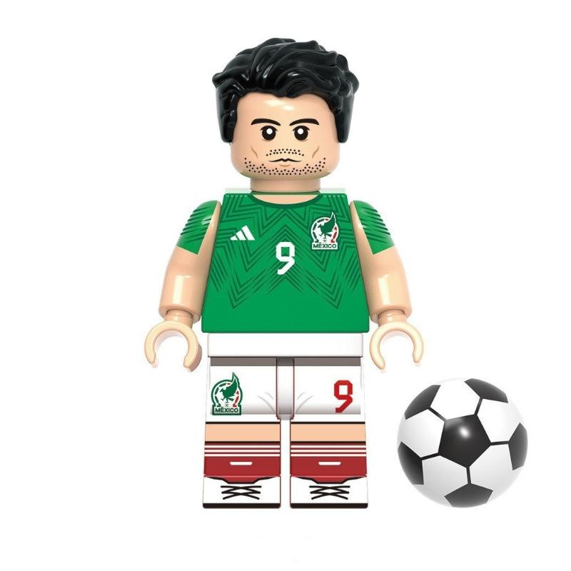 G0104 Blocuri de Construcție cu Vedete Mondiale ale Fotbalului Set cu MiniFigurine Jucători de Fotbal Asamblați Cărămizi Figurine de Acțiune Model Jucării Cadou de Ziua de Naștere