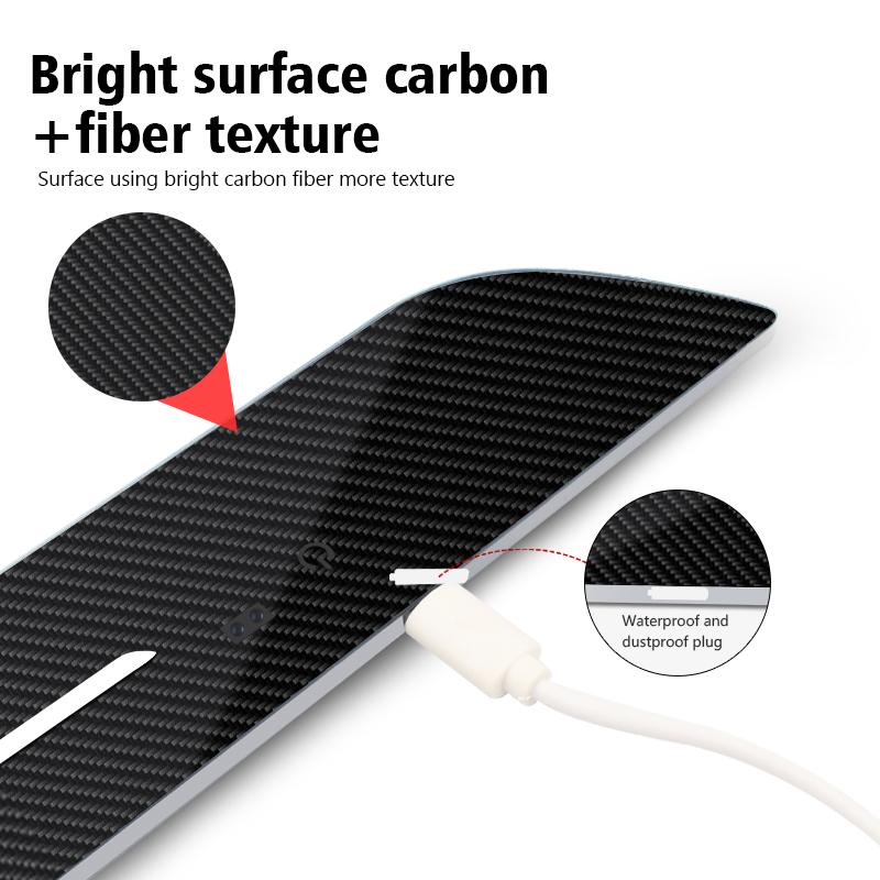 Carbon fiber For Toyota GR SPORT RAV4 YARIS CHR HILLIX Customized Car Welcome Door illuminated Sill Light Logo Lamp LED Pedal