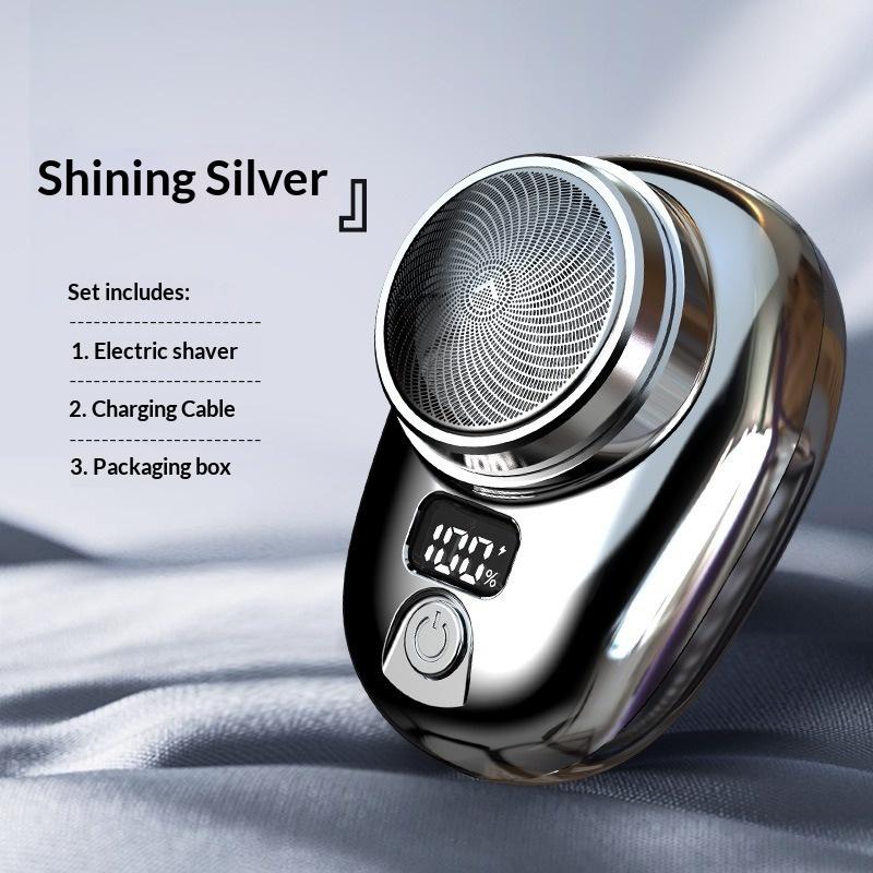 New shaver mini shaver electric rechargeable men's portable LCD razor double head two head beard knife