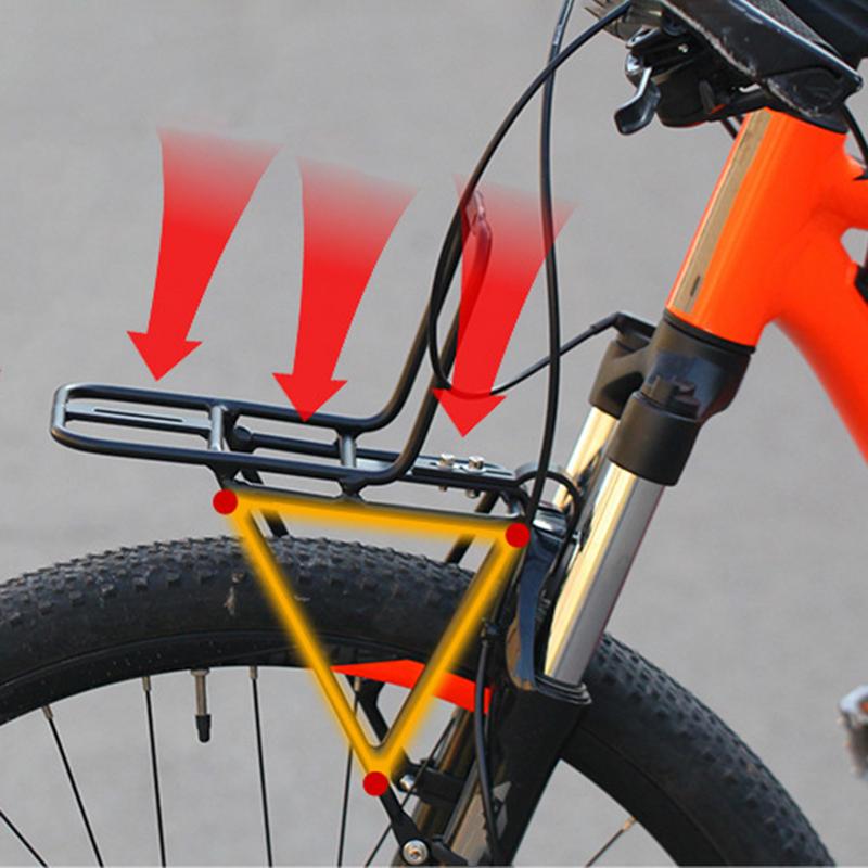 MTB Road Bike Front Pannier Rack Bicycle Cargo Rack Load Bearing 15kg Bike Carrier Bag Luggage Shelf Bracket Cycling Accessories