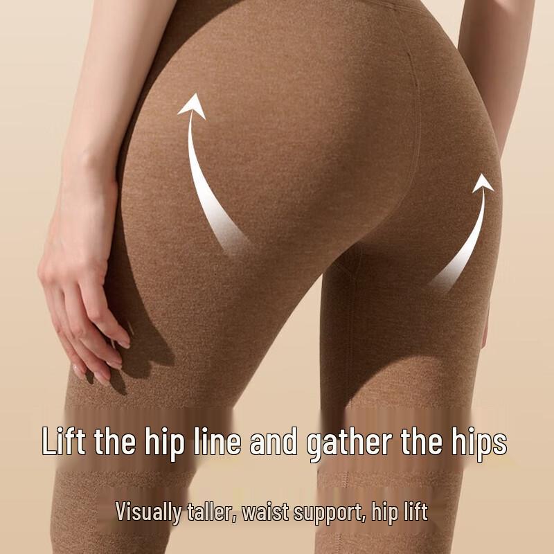Women's Seamless High-Waist Cashmere-Silk Blend Thermal Leggings