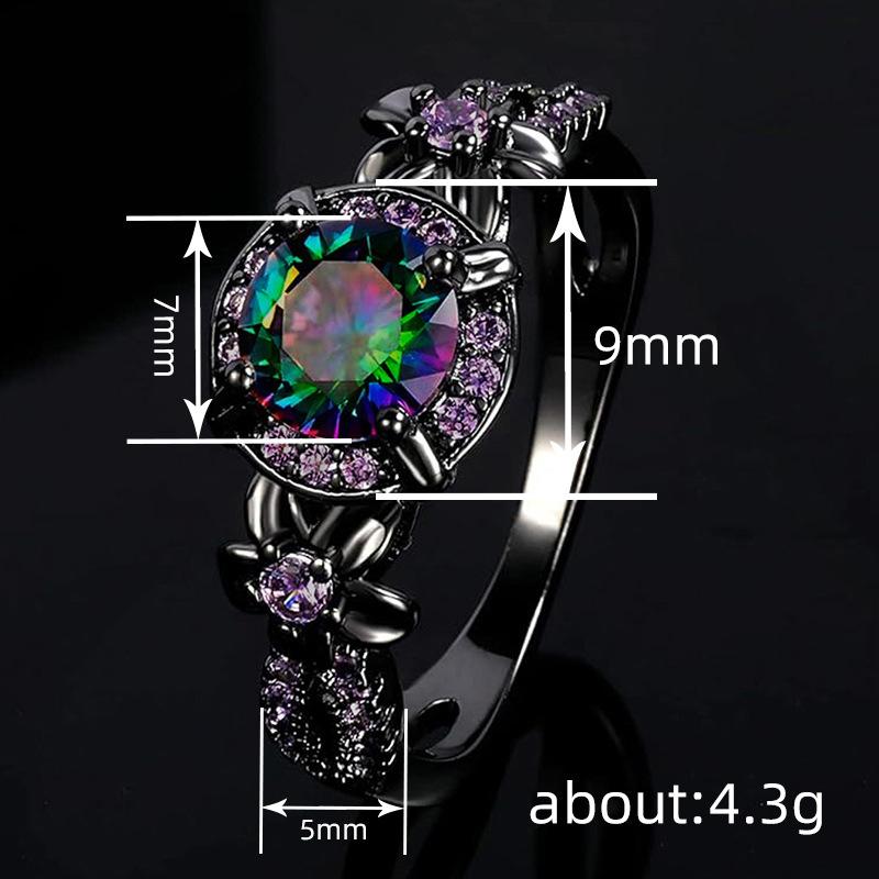 Sweet and Cool Colorful Ring Woman, Bow Flower Elegant Accessories, Niche Gentleness