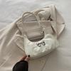 Foreign Style Women's Bow Women's Bag Fashion Portable Casual Underarm Bag 2025 New Simple Shoulder Crescent Bag