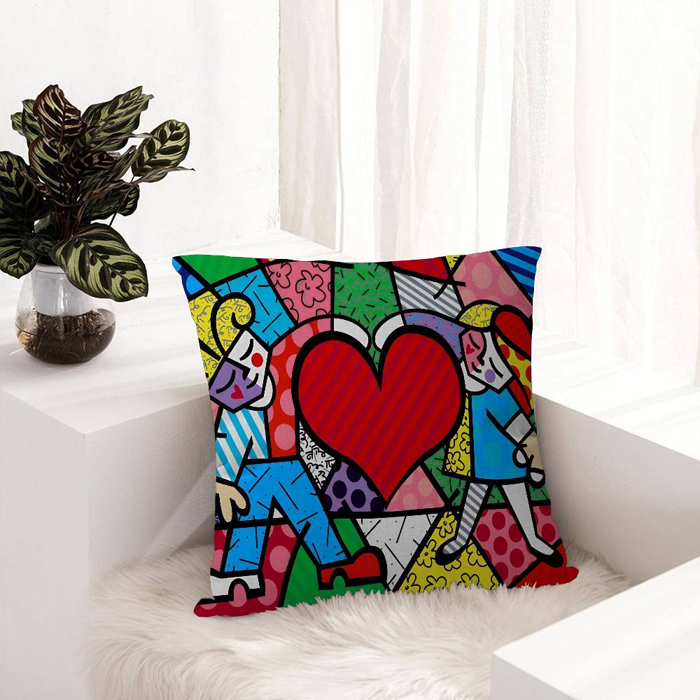 Britto Art Personalized Picture Text Home Decorative Pillows Household Gifts 45x45cm