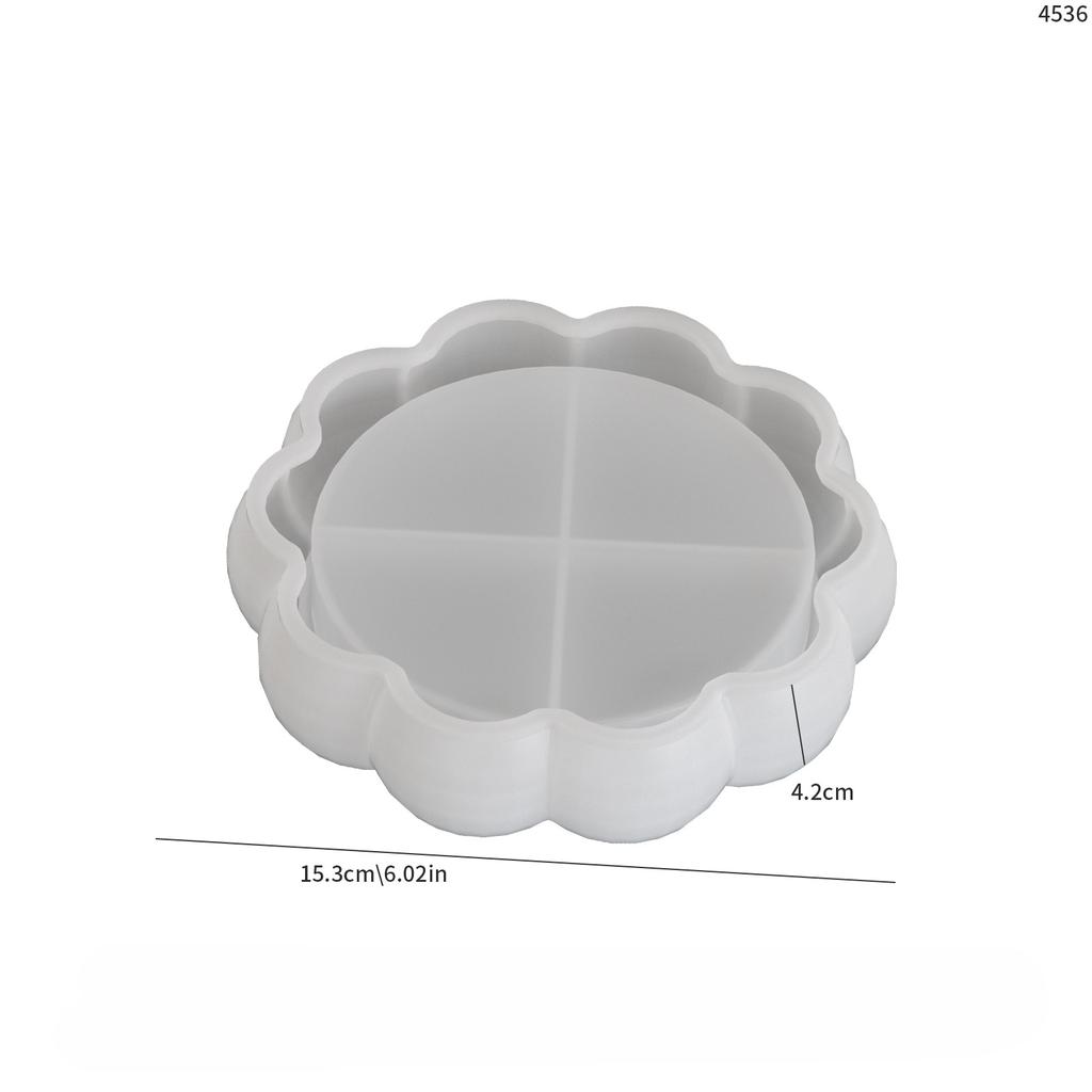 Aromatherapy Mold, Gypsum Storage Tray, Silicone Mold, DIY Tool, Lotus Shape, Lace Dish, Ornament, Drip Glue Mold