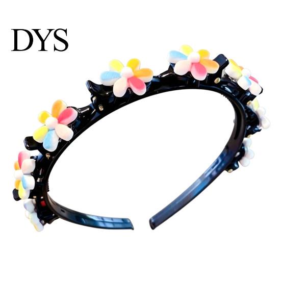 Gevlochten Hoofdband met Mini Clips Cartoon voor Meisjes, Schattige Haarband Haaraccessoire Stijlvol Dagelijks Gebruik Styling, Decoratieve Bloem/Fruit/Strik/Hart/Konijn