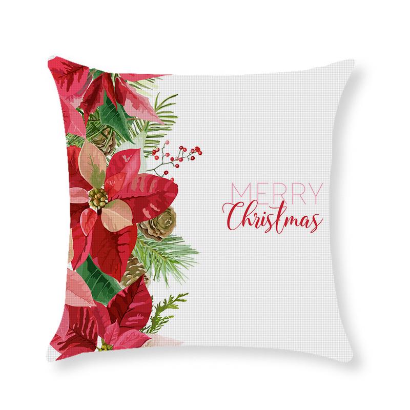Home Christmas Throw Pillow Cover Holiday Home Cushion Cushion Cover Sofa Side Sleeping