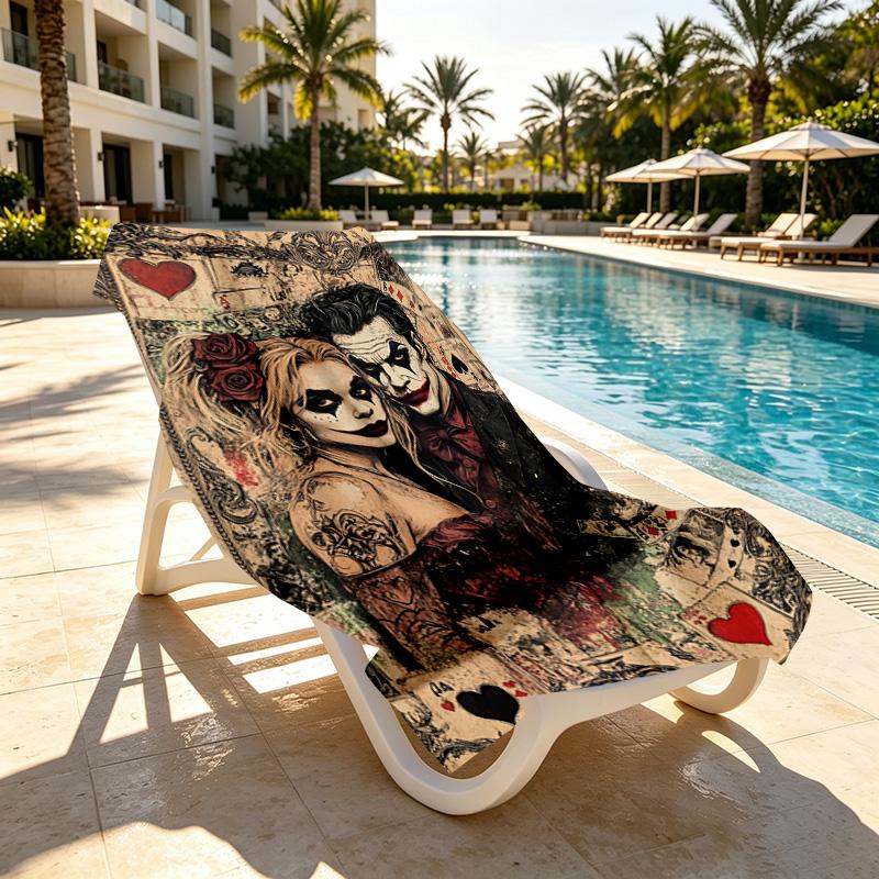 Superhero Print Beach Towel Design, Soft, Lightweight. for Home Bathroom, Spa, Pool, Yoga, Surfing, Camping, Gift for Family, Friend