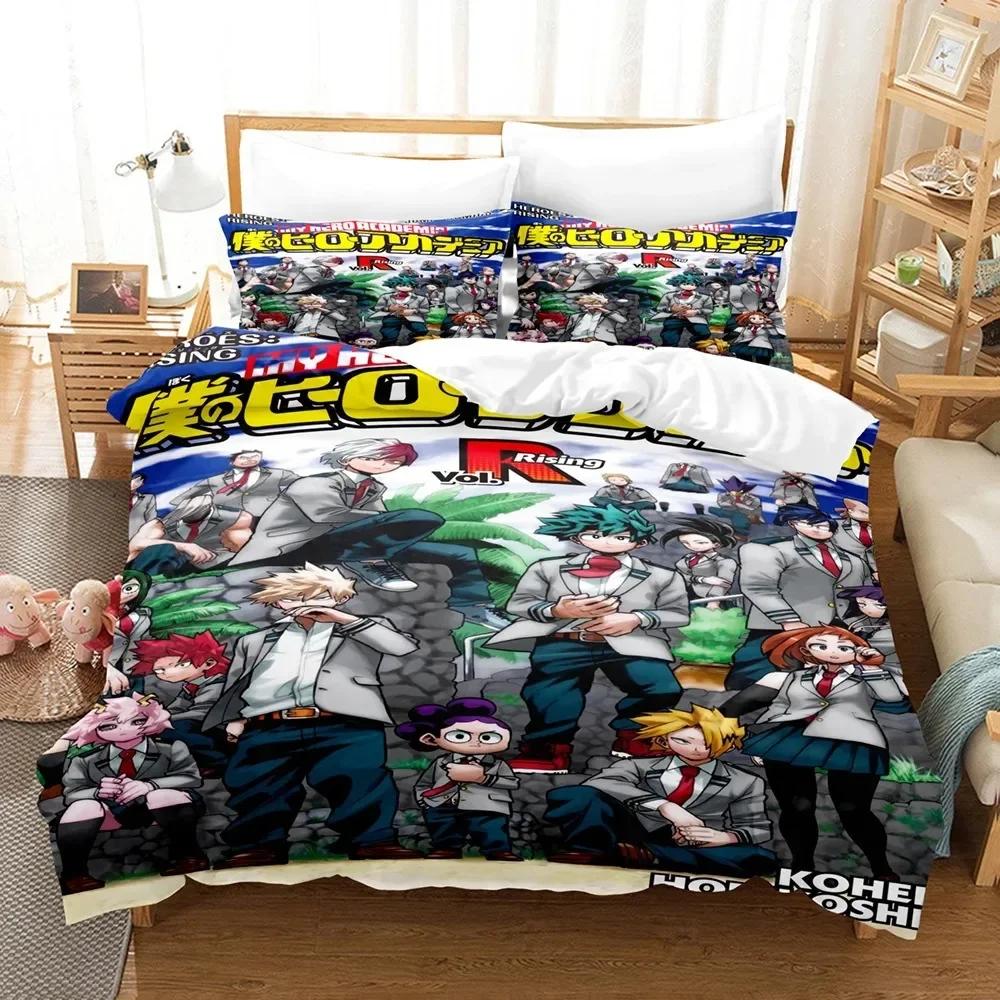 My Hero Academia Bettwäsche-Set Japan Anime Bequeme Bettbezüge Einzelbett Doppelbett Queen-Size Twin-Size Vollgröße Bettbezug Jugendzimmer