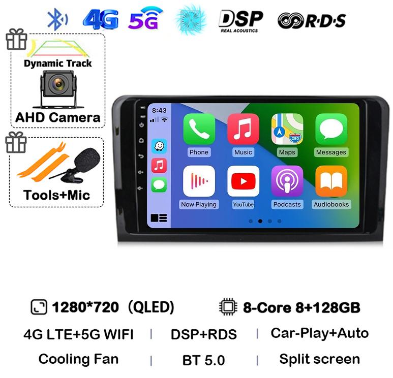 Android 14 Auto CarPlay Car Radio For Mercedes Benz W164 ML GL 2005 - 2012 GPS Multimedia Video Player Stereo 2Din DVD Head Unit