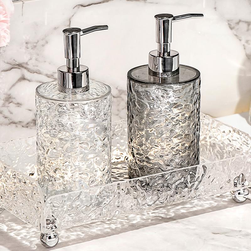 400ML Plastikowy Dozownik do Mydła z Pompką Butelka do Dozowania Mydła Lekki luksus Przezroczysty Pojemnik na Płyn do Dezynfekcji Rąk Szampon Balsam Płyn