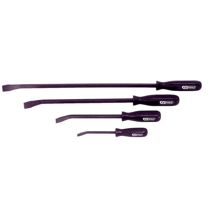 Outil de levage - KS TOOLS - Jeu de leviers assortis 4 pièces - Acier chrome molybdène - Poignée ergonomique
