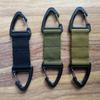 Outdoor Tactical Nylon Carabiner: Double-Point Triangle Buckle with Quick Release Keychain