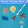 Swimming Pool Vacuum Cleaner with 2 Nozzle Adapters Clear Siphon Hose Adjustable Valve Detachable Fish Tank Water Change Spa Hot Tub Cordless Manual