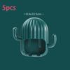 5pcs Household No-punch Toothbrush Holder Nordic Colour Cactus Toothbrush Holder Simple Wall-mounted Electric Toothbrush Holder
