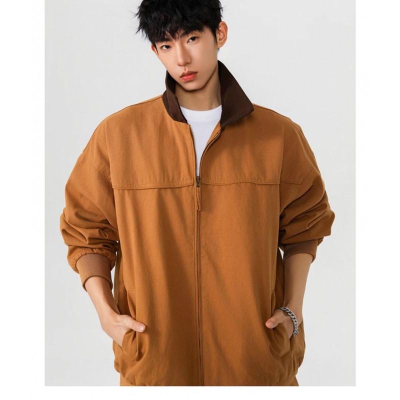 Mens Retro Detroit Harrington Jacket Streetwear Loose Fit Casual Coat