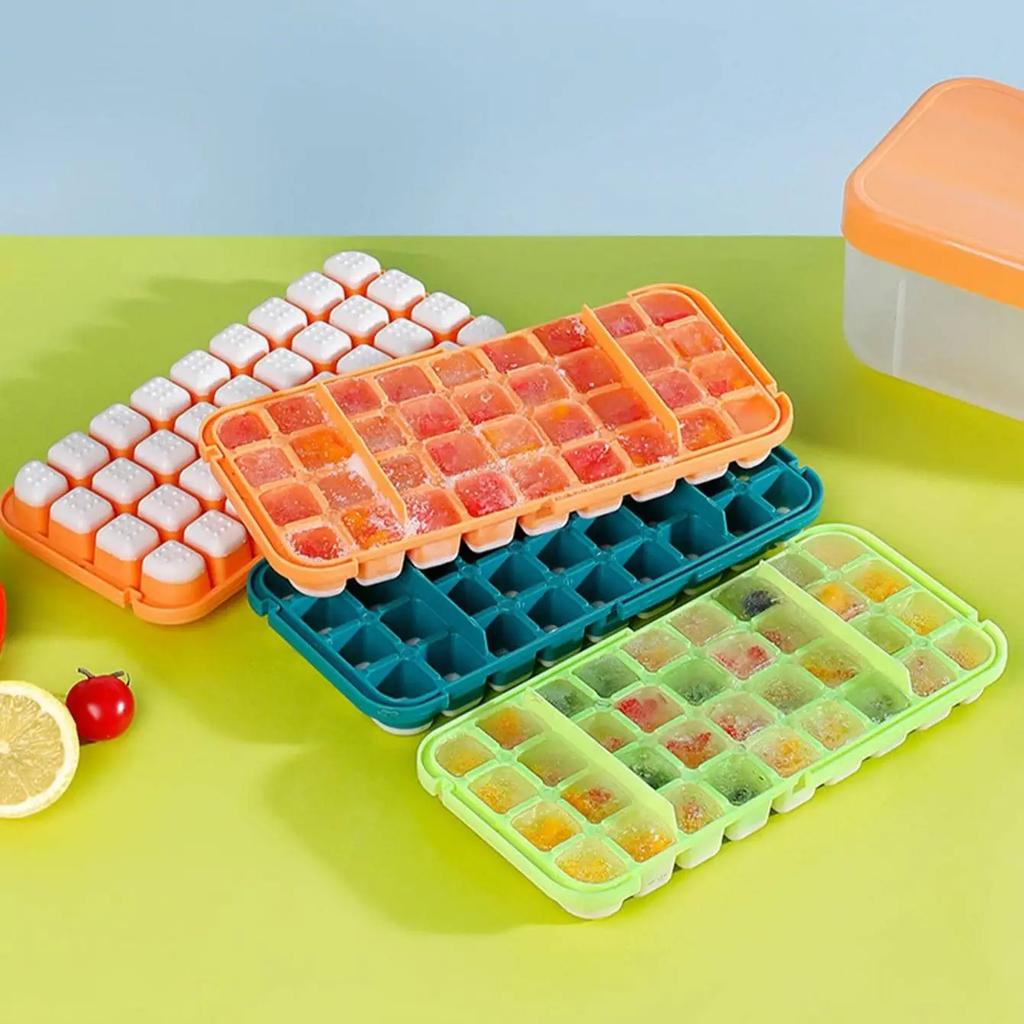 1 pz- Stampi per cubetti di ghiaccio, vassoi per cubetti di ghiaccio facili da sformare, vassoi per cubetti di ghiaccio impilabili, articoli per la casa da cucina
