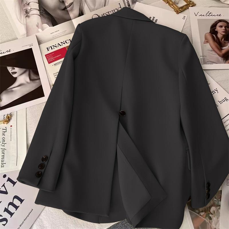Damen Blazer Jacke Frühling Einreiher Lässig Schmale Passform Anzugmantel