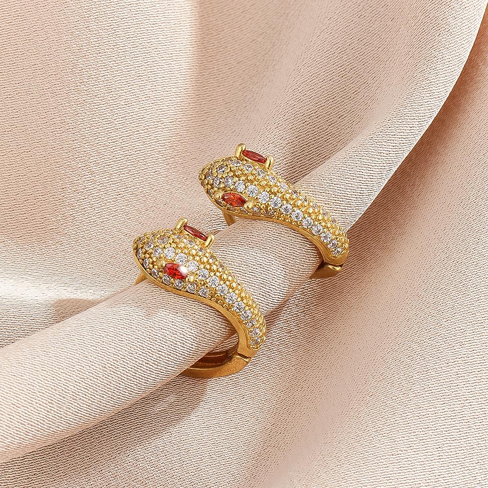 European and American Personalized Snake Design Earrings Retro Versatile Exquisite Trendy Earrings