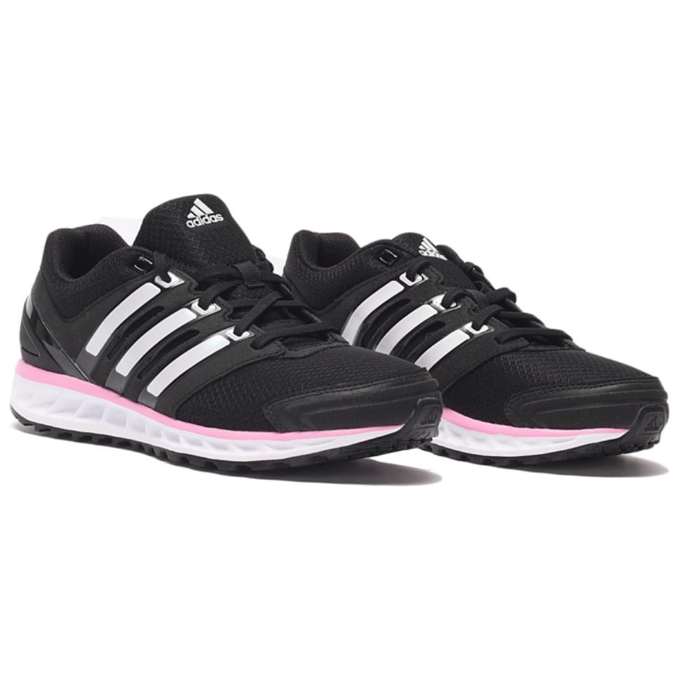 Adidas Comfortable Versatile Fabric Synthetic Leather Non-Slip Wear-Resistant Low-Top Running Shoes Women Sneakers Black Pink AQ2318