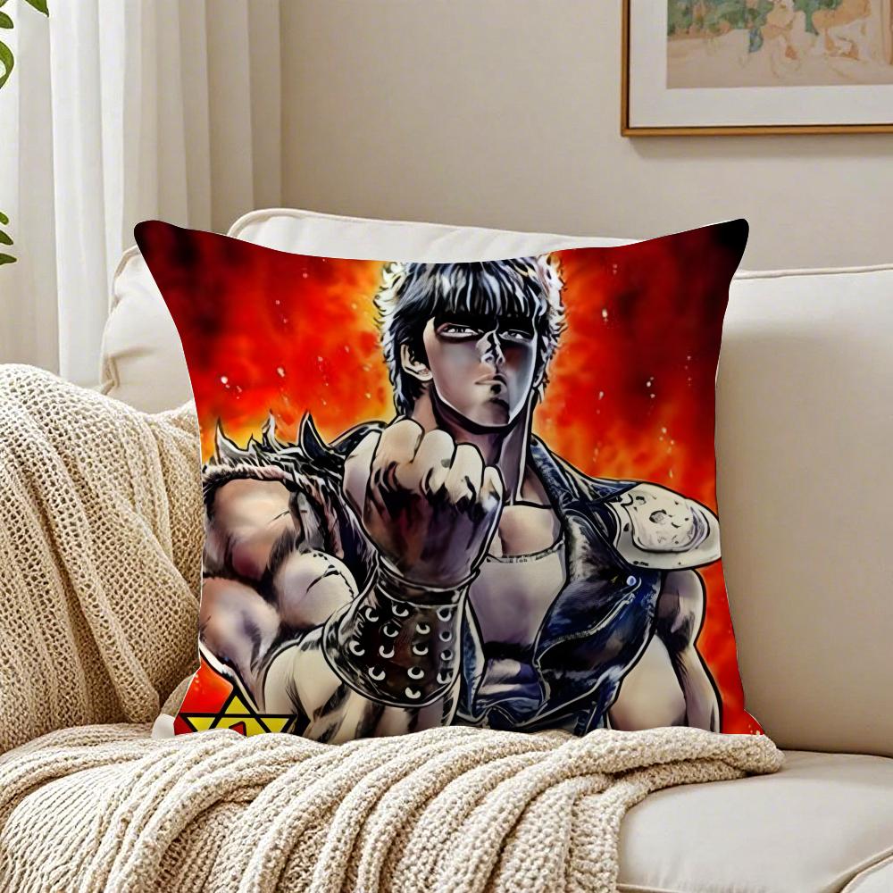 Classic Action Anime HHokuto no Ken Cushion Cover Pillowcase Antidustmite living Room Sofa Decor Cushion Room