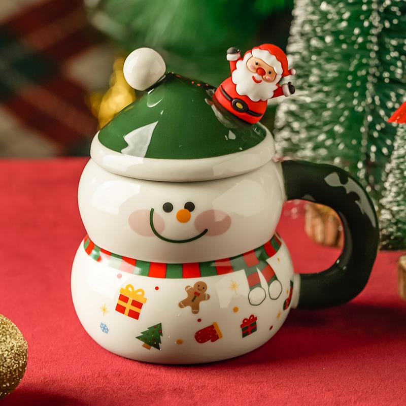 Christmas Gift Mug High End Sense Christmas Cup Ceramics Gift for Girls' Companions and Small Gifts for Employees and Customers