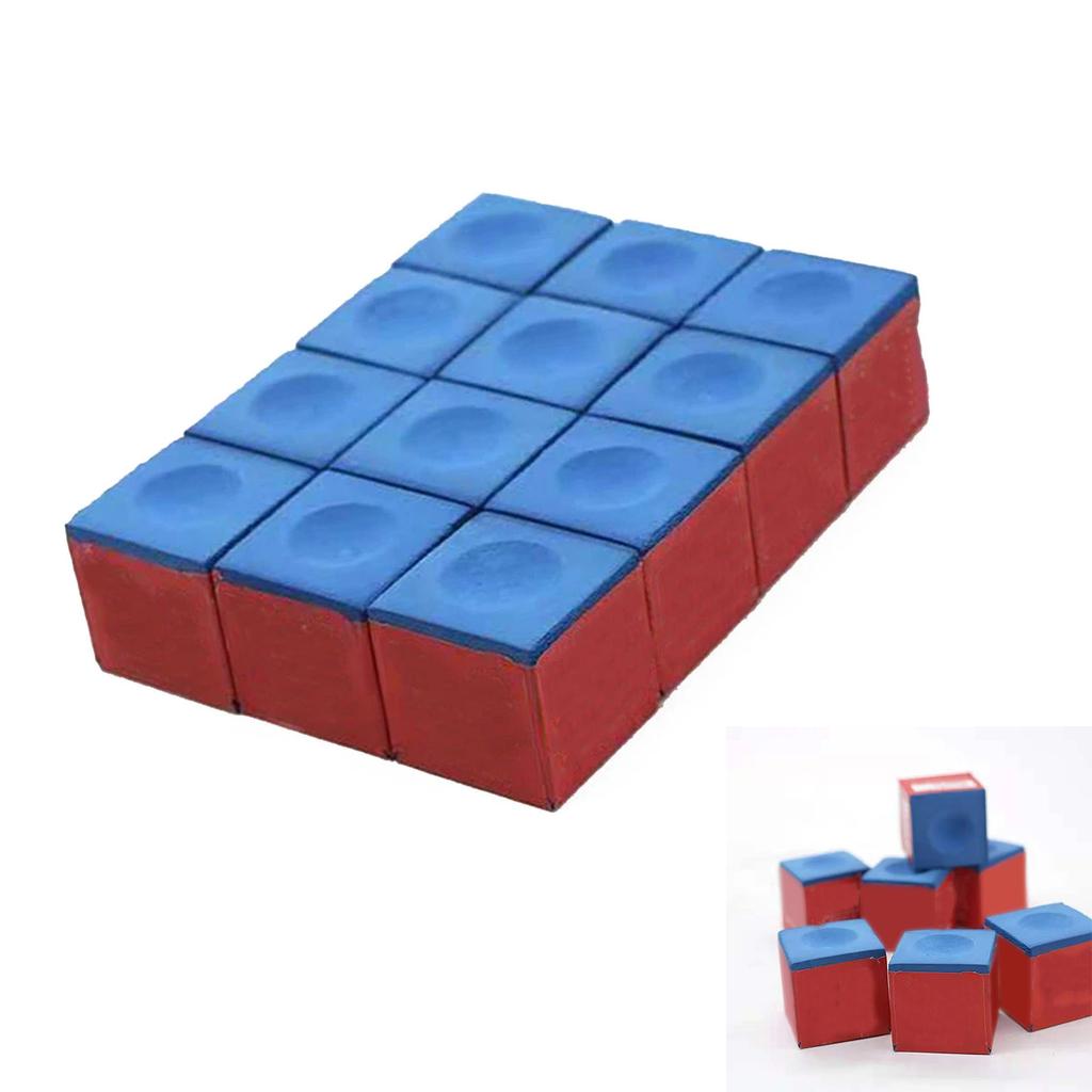 Cubes Chalks 12PCS Billards Blue Stick Bulk Supplies Table Pool Billards
