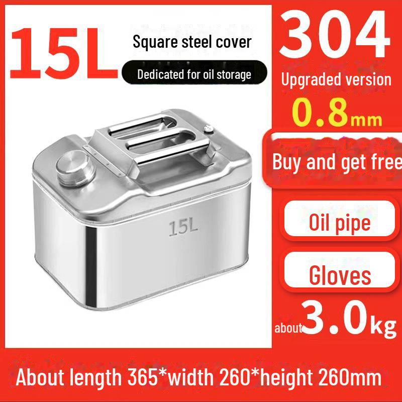 Butoaie de benzină din oțel inoxidabil 30L, 20L, 10L Rezervor de combustibil diesel