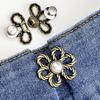 New DIY Tighten Waist Button Detachable Clip No Sewing Retractable Button Reduce Waist Flower Buttons Snap Clothing Accessories