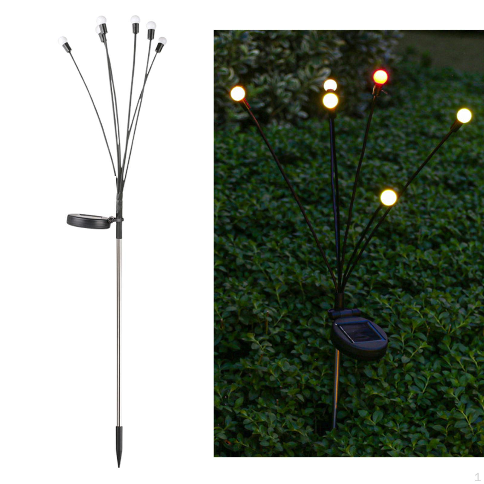 

Solar Light, Swaying Lights, Fence Light LED Garden Stake Decoration Lamp, for Yard Colorful 6 Bulbs