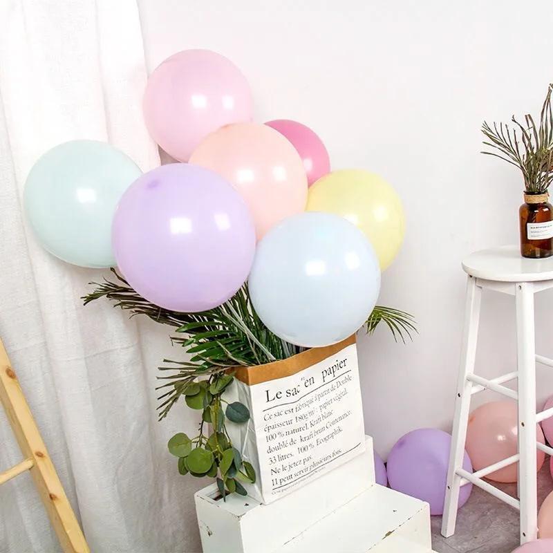 Colorful Macaron Balloons: Round Dopamine Balloons for Children's Birthday Party Decoration