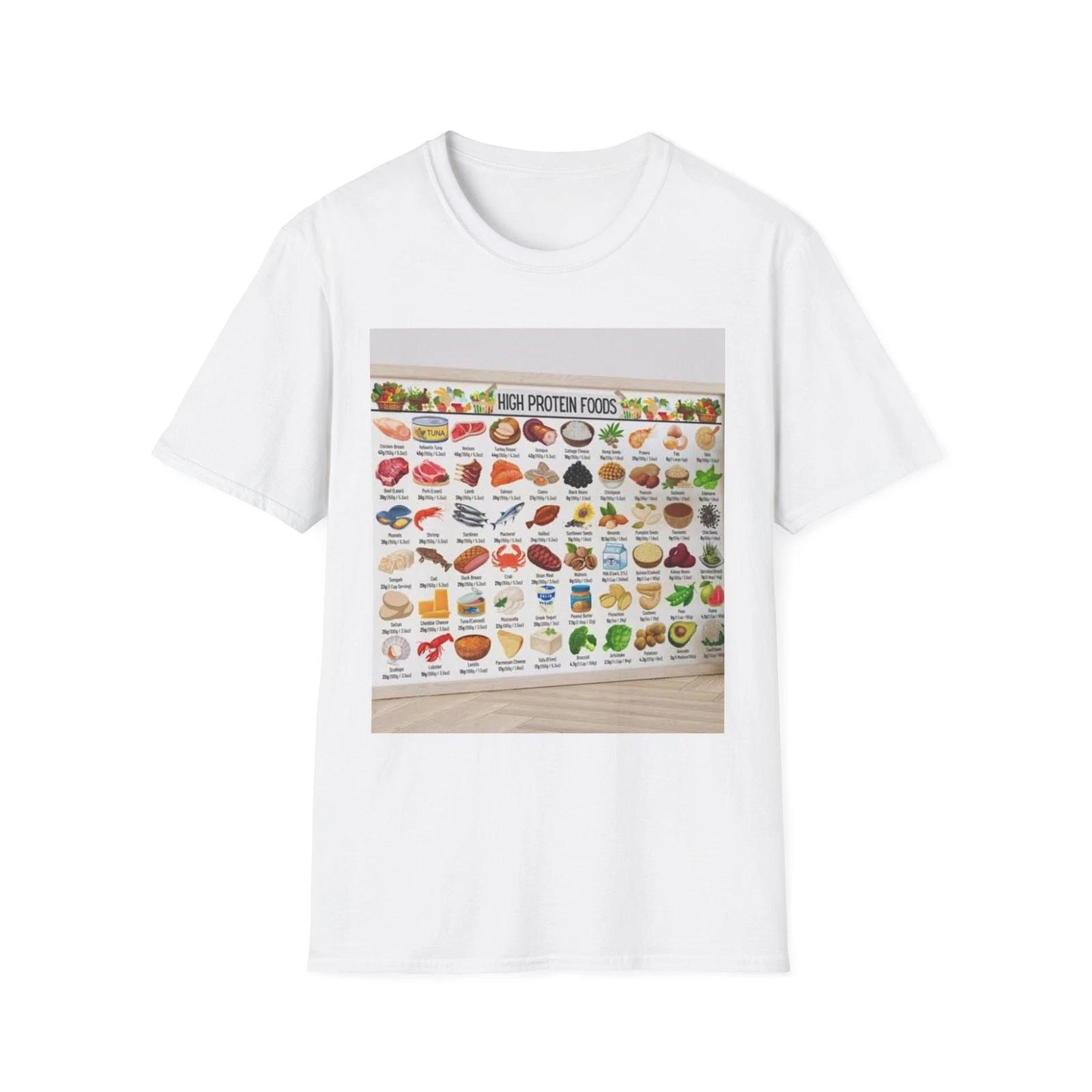 High Protein Foods Unisex T-Shirt | Fitness Gift, Workout Tee, Nutrition [...] XL
