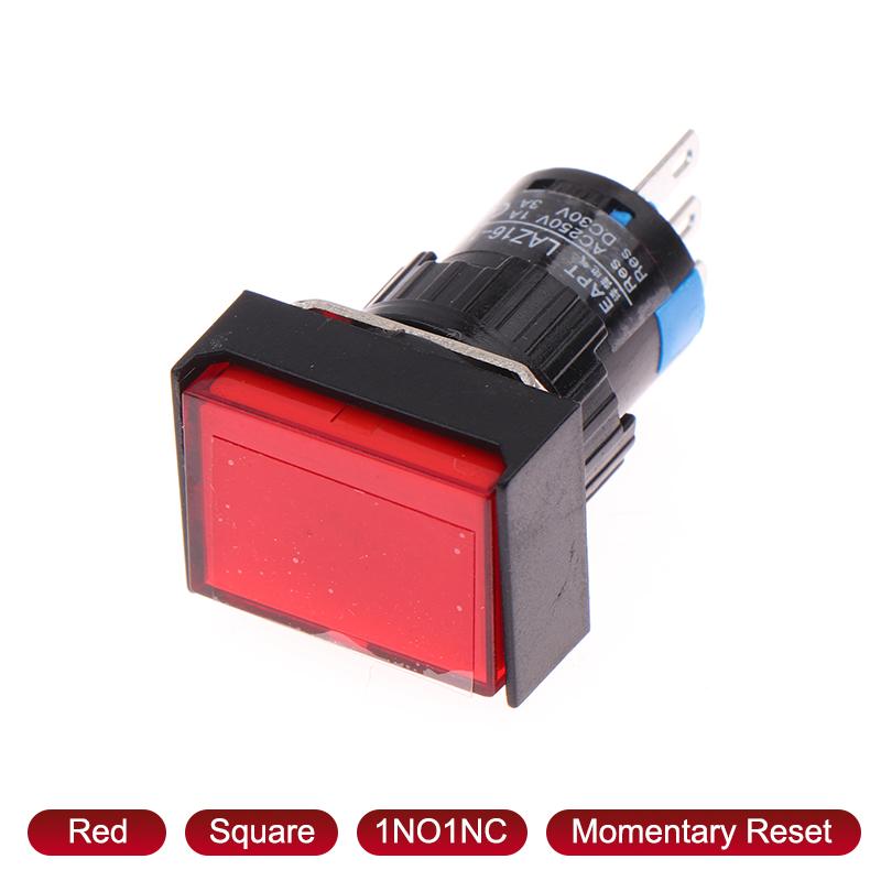 16Mm La16Y/J/F-11 Ab6-Mr Round Rectangle Self-Reset Push Button Switches Power Switch 1No1Nc
