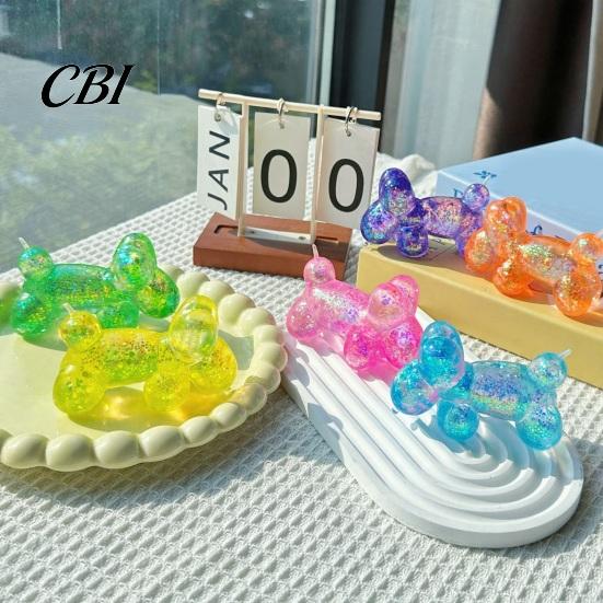 Dog Sensory Toy Stress Relieving Balloon Toy, Soft Glitter Squeeze Clear Puppy Fidget for Anxiety Relief