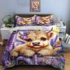 Cute North American Highland Cattle Print Bedding Set Duvet Cover 1 Duvet Cover 2 Pillowcases Adult and Kids Bedding Set Luxury