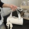Trendy Cool Bowknot Tubular Cylindrical Pu Shoulder Bags Girly Handbag Armpit Bag Women  Design Sense Commuter Bags Gifts