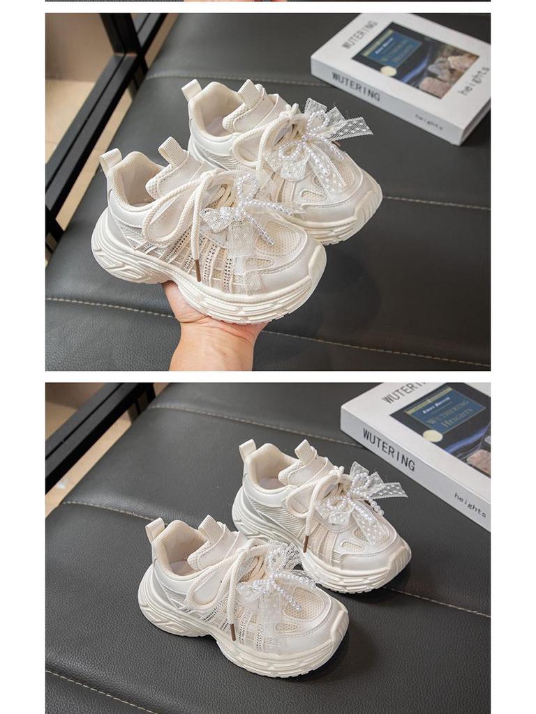 Girls' Soft Sole Sneakers 2025: Spring/Autumn Casual Shoes for Students, Ages 6-12.